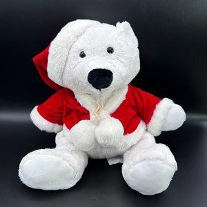 Chrisha Playful Santa Suit White Bear Plush Christmas Stuffed Animal Toy 2005